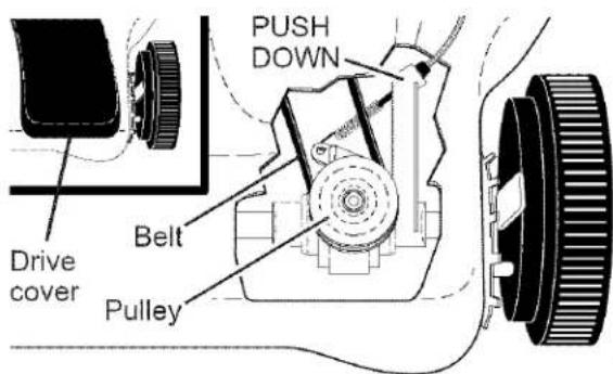Drive cover Belt Pulley PUSH DOWN