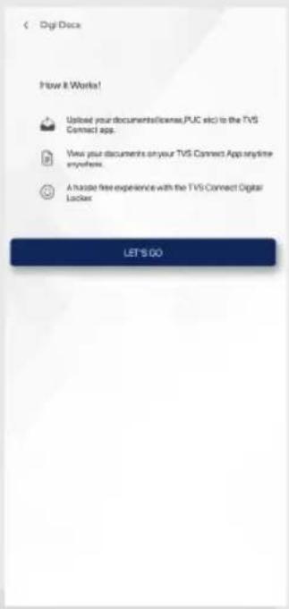 Digi Docs How It Works! Uploaded your documents license (PUC wlc) to the TVS Connect app. View your documents on your TVS Connect App online applets. A has a free experience with the TVS Connect Digital Locker. LET'S DO