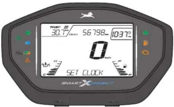 TRISP 30.7 km 56.798 km 10:37° 0 km SET CLOCK SMARTX CONNECT