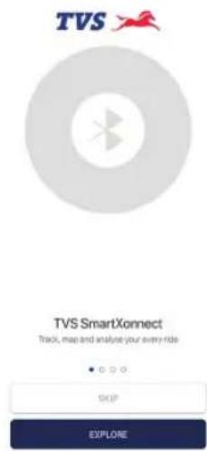 TVS TVS SmartXconnect Track, map and analyze your every ride SKIP EXPLORE