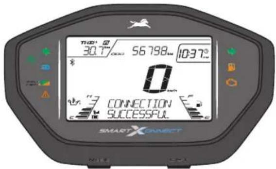 T10° 0 30.7 000 56 798 10:37° O CONNECTION SUCCESSFUL SMART X CONNECT