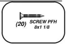(20) SCREW PFH 8x1 1/8