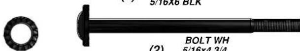 5/16×8 BLR BOLT WH (2) 5/16×4 3/4