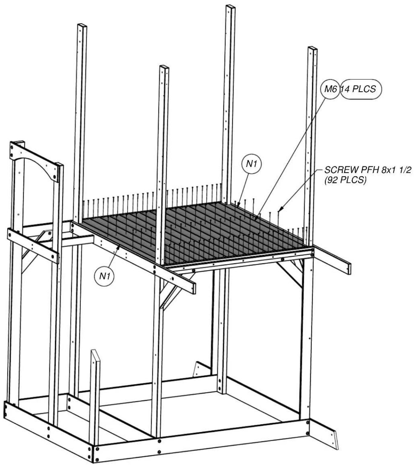 M6 14 PLCS N1 SCREW PFH 8x1 1/2 (92 PLCS) N1