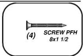 (4) SCREW PFH 8x1 1/2