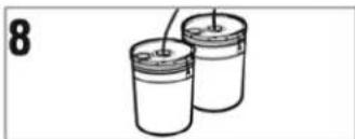 Two cylindrical containers with a straw inserted, no text or symbols visible