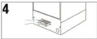 Diagram of a device with a small component inserted into a housing (no text or symbols visible)