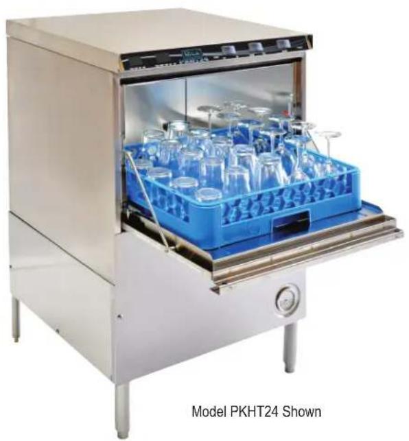 Model PKHT24 Shown open a stainless steel laboratory appliance with blue plastic tray (no visible text or symbols on the device itself)