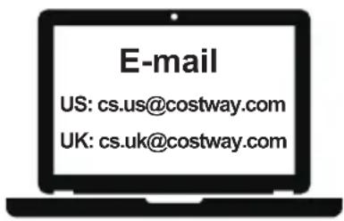 E-mail US: cs.us@costway.com UK: cs.uk@costway.com