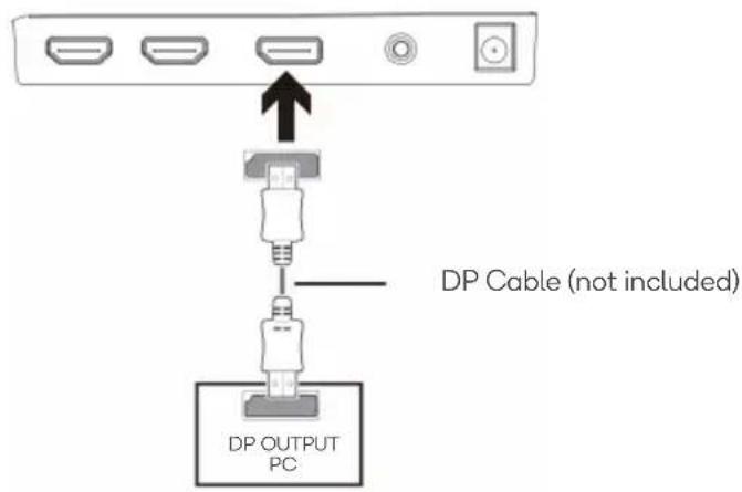 DP Cable (not included) DP OUTPUT PC