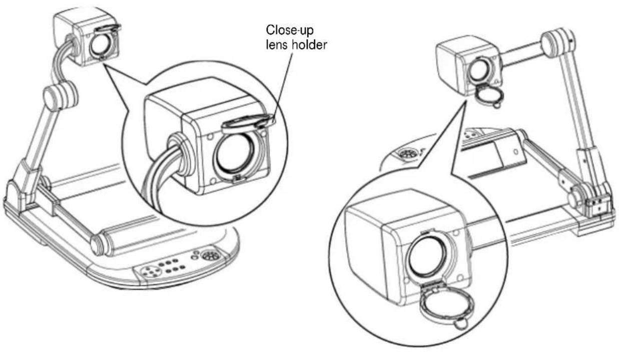 Close-up lens holder
