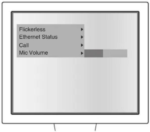 Flickerless Ethernet Status Call Mic Volume