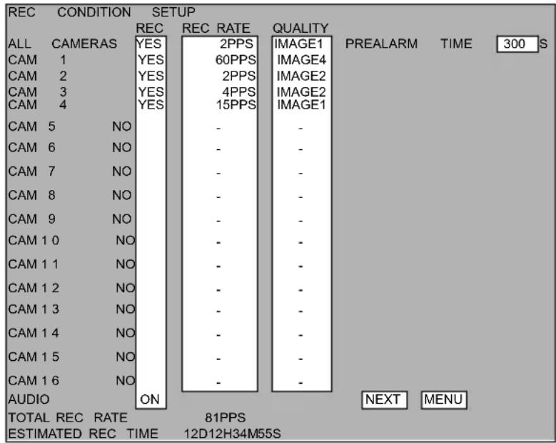 Elmo EMR-16 - Recording Conditions Setup - 1
