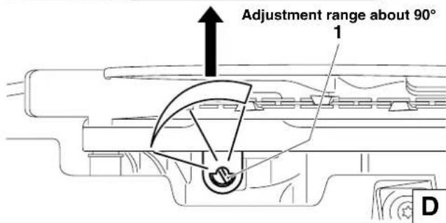Adjustment range about 90° 1 D