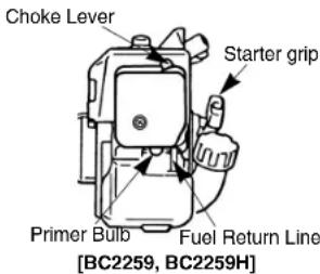 Choke Lever Starter grip Primer Bulb Fuel Return Line [BC2259, BC2259H]
