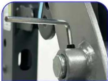 Close-up of a mechanical assembly with metallic components and a lever (no visible text or symbols)