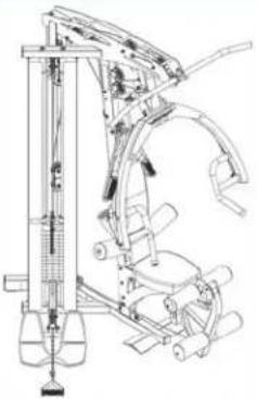 Technical line drawing of a mechanical lifting device with no visible text or symbols