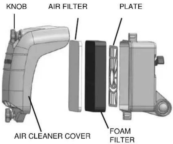 KNOB AIR FILTER PLATE AIR CLEANER COVER FOAM FILTER