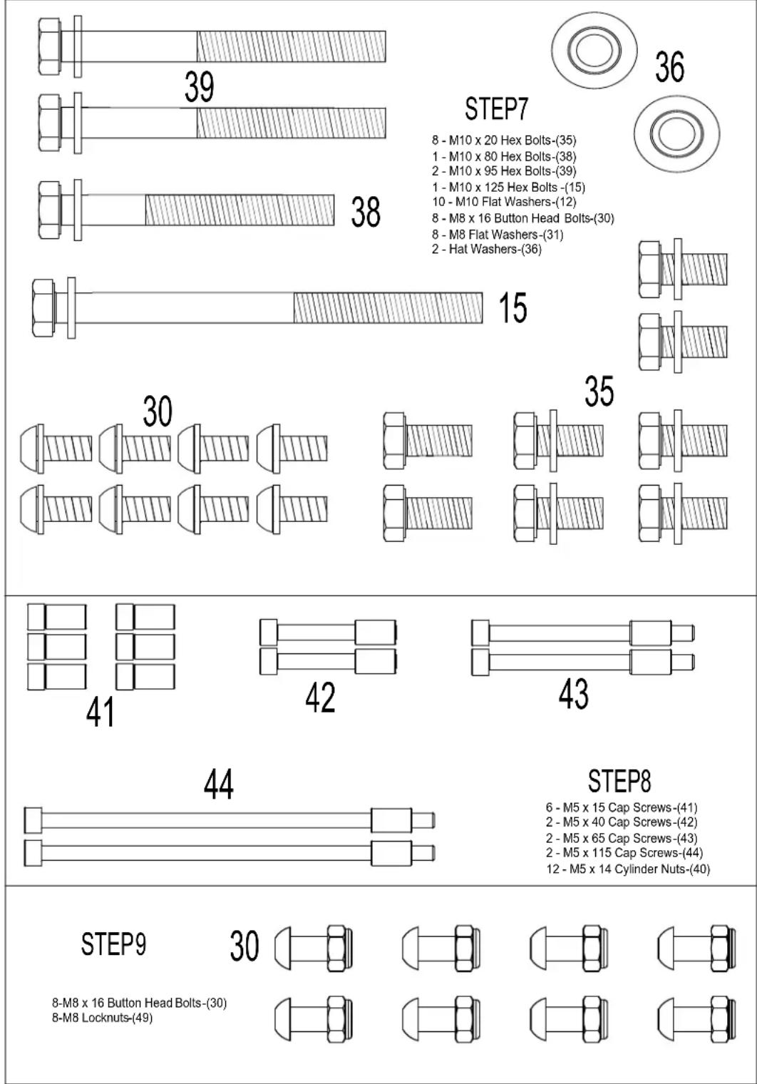 INSPIRE Smith QuickSelect - ASSEMBLY HARDWARE KIT - 1