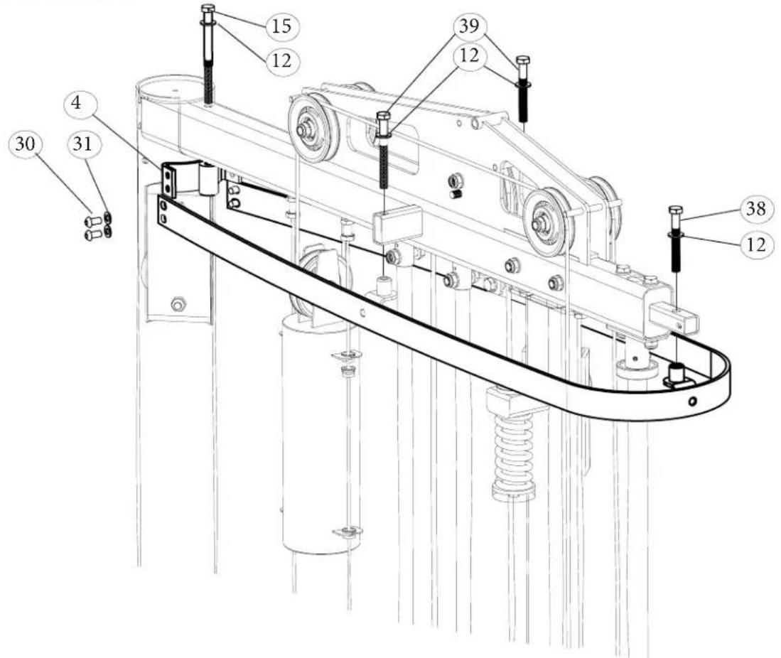 Technical diagram of a mechanical device with numbered components for identification