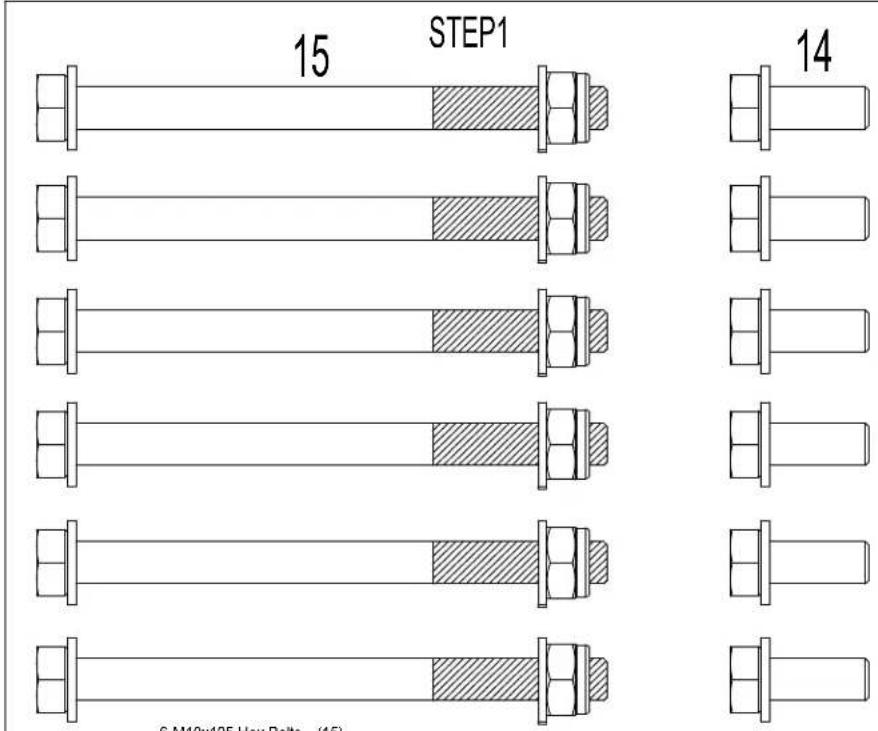 15 STEP1 14 6-M10x125 Hex Bolts - (15)