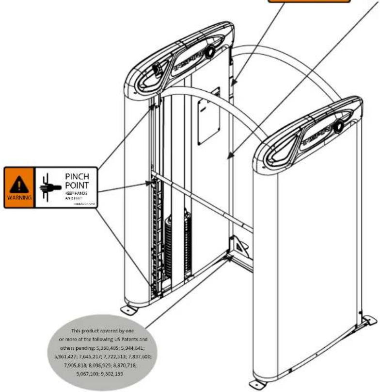 WARNING PINCH POINT EEP KWD5 AND SHEET This product covered by one or more of the following U.S. Patents and others pending: 5,330,405; 5,944,641; 5,861,427; 7,645,217; 7,722,511; 7,837,600; 7,905,818; 8,096,929; 8,870,718; 9,067,100; 9,302,139