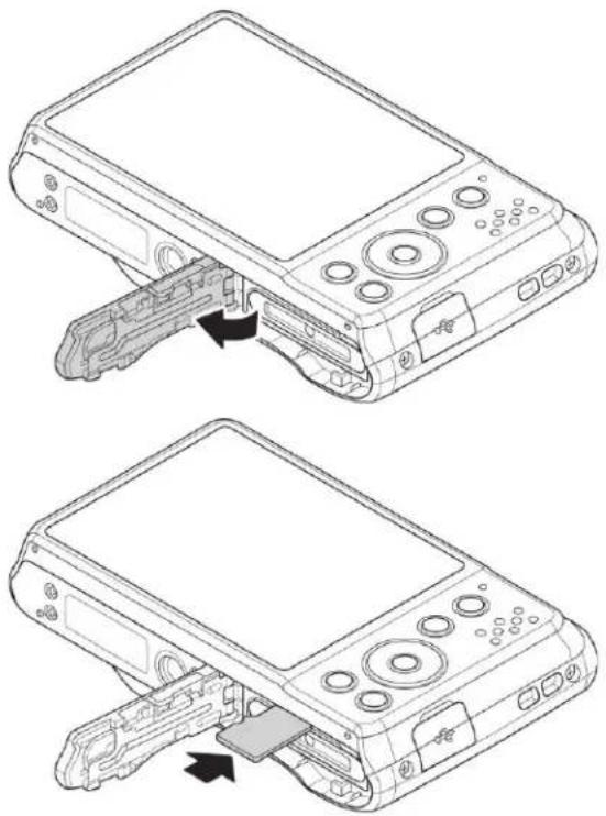 MINOLTA MN12Z - Inserting a Micro SD/SDHC/SDXC Memory Card - 1