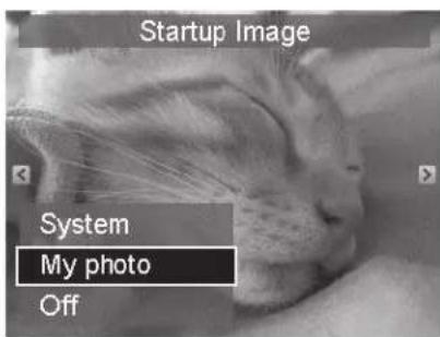 Startup Image System My photo Off