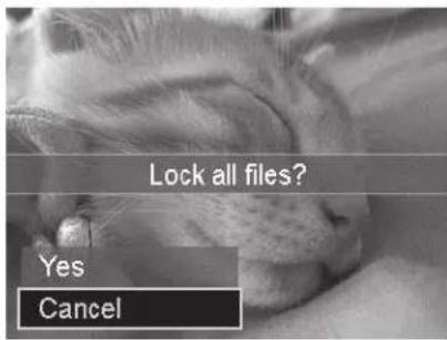 Lock all files? Yes Cancel
