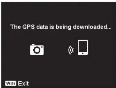The GPS data is being downloaded... WiFi Exit