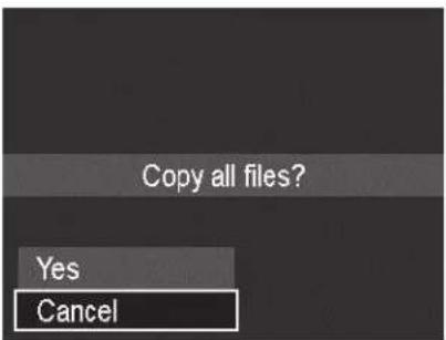 Copy all files? Yes Cancel