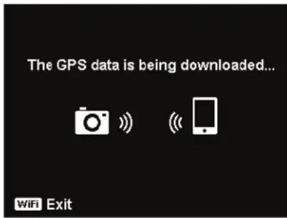 The GPS data is being downloaded... WiFi Exit