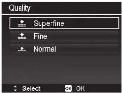 Quality Superfine Fine Normal Select OK OK