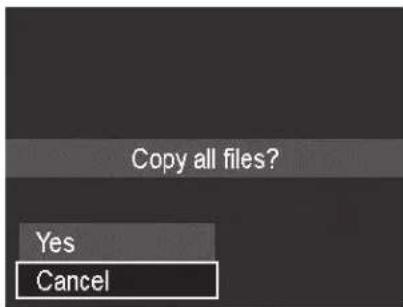 Copy all files? Yes Cancel