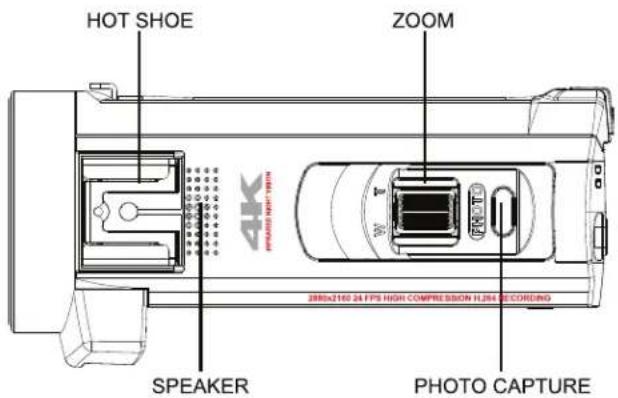 HOT SHOE ZOOM SPEAKER PHOTO CAPTURE 280x2160 24 FPS HIGH COMPRESSION H2K RECORDING