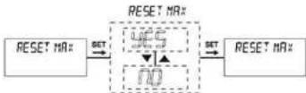 ENTES DCV-11 - "RESET MAX" Maximum Value Reset Menu - 1