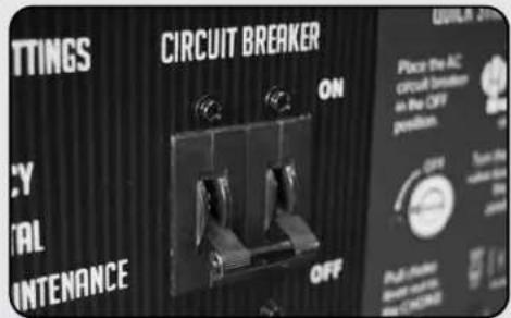 TTINGS CIRCUIT BREAKER ON OFF CYPICAL INTENANCE Place the AC circuit breaker in the OFF position. OFF Turn the DC PUB-DRAGON SHEE CNTS ON CHEDD
