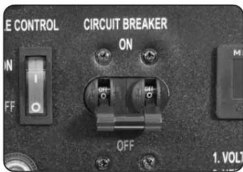 LE CONTROL CIRCUIT BREAKER ON OFF OFF 1. VOLT