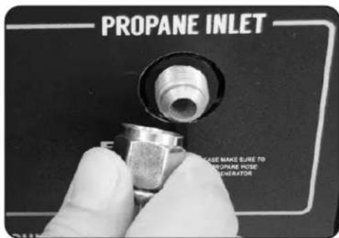 PROpane INLET DO NOT USE MAKE SURE TO PROpane NOSE GENERATOR