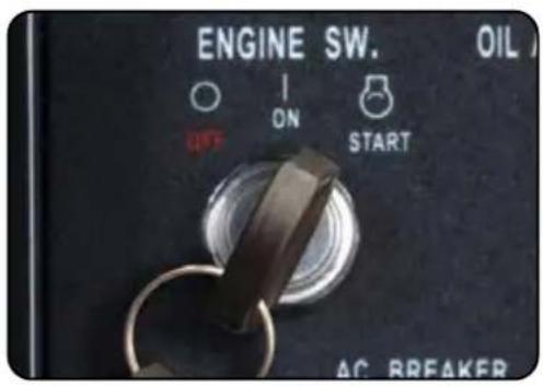 ENGINE SW. OIL OFF ON START AC BREAKER