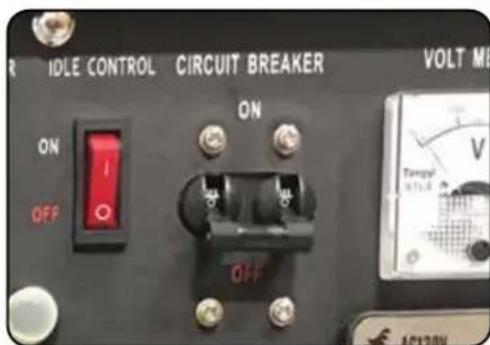 R IDLE CONTROL CIRCUIT BREAKER VOLT M ON ON OFF OFF Tempur V AC120V