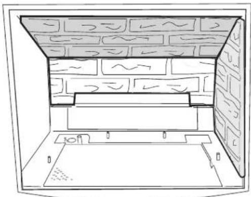 JOTUL GF 200 DV II - Optional Antique Brick Panel Kit 155815 Installation - 3
