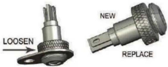 LOOSEN NEW REPLACE