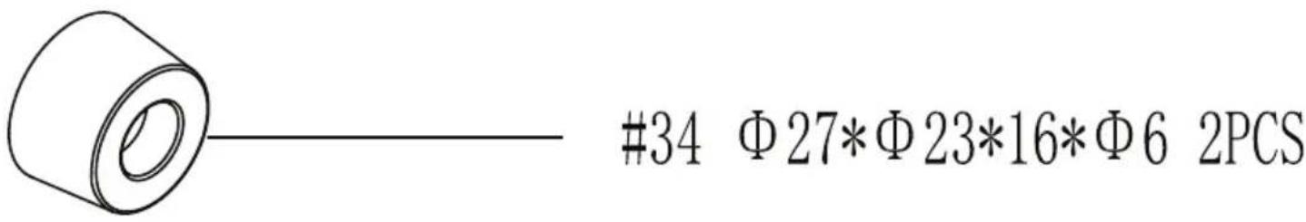 #34 Φ27*Φ23*16*Φ6 2PCS
