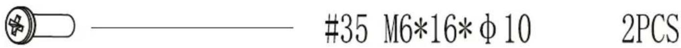 #35 M6*16*Φ10 2PCS