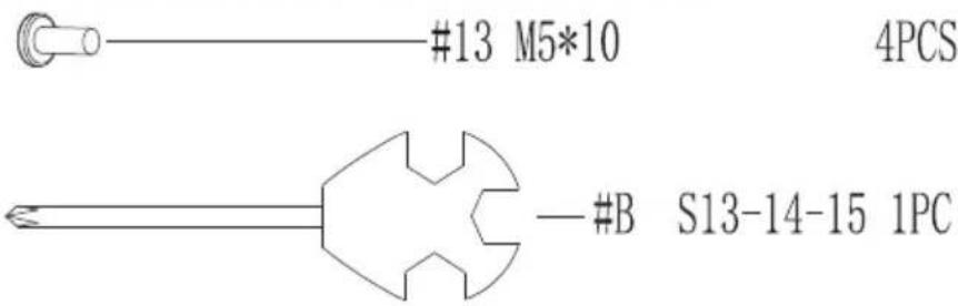 #13 M5*10 4PCS #B S13-14-15 1PC