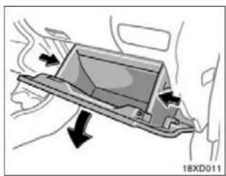 Diagram of a vehicle interior showing airflow or movement with arrows indicating direction (no text or symbols)