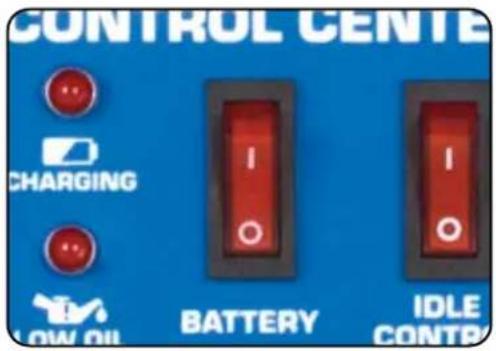 CONTROL CENTE CHARGING LOW OIL BATTERY IDLE CONTR