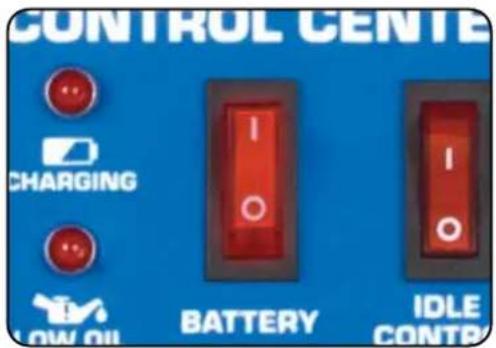CONTROL CENTE CHARGING LOW OIL BATTERY IDLE CONTR