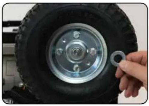 DuroMax XP12000DX - Install wheels - 1